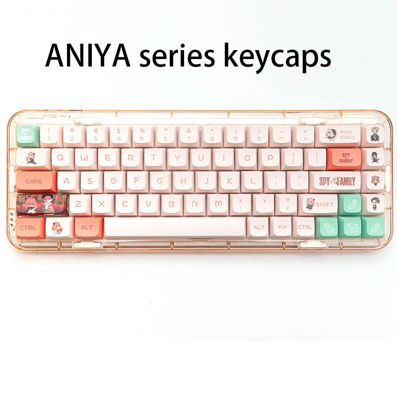 

Kawaii Aniya Cartoon Pbt Sublimation Diy Customized Mechanical Keyboard Keycap Wear-Resistant Delicate Anime Peripherals Gift
