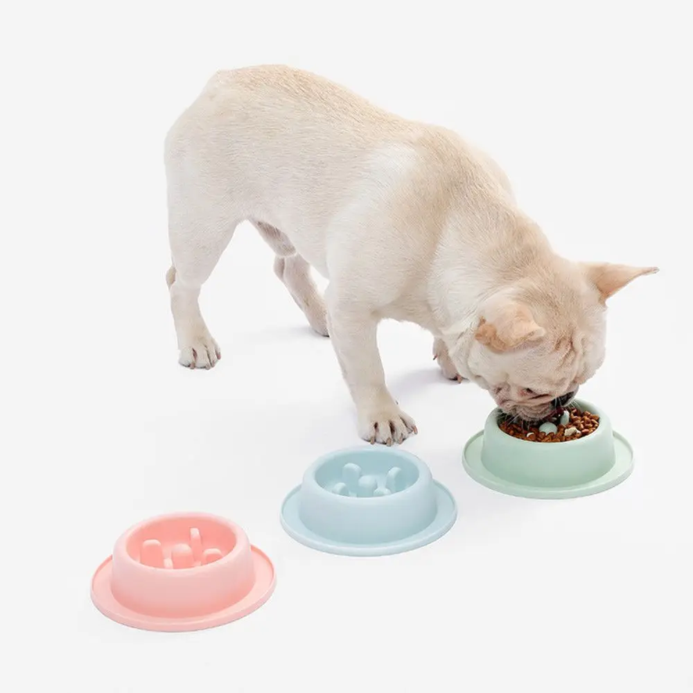 

Медленное питание для домашних животных, пластиковая утолщенная миска с защитой от застревания, кухонные принадлежности для еды, миска для медленного питания для кошек