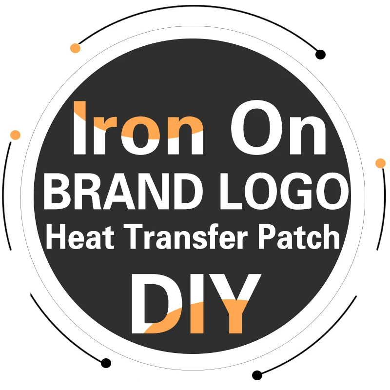 2pcs/lot Custom Luxury Brand Logo Iron On Patches Hot Fix Sticker Heat