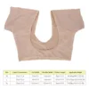 Armpit Sweat Pads for Woman Underarm Sweat Vest Quick Dry Breathable Mesh Reusable Armpit Sweat Pads for Women Girls Skin Color 6