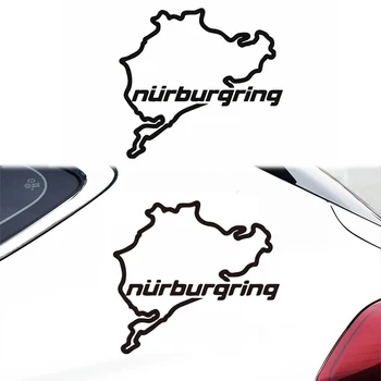 Adesivi per auto riflettenti Adesivi per decorazioni per auto Mappa Nurburgring Graffiti Adesivi per carrozzeria per auto Triangolo per vetri Stiickers