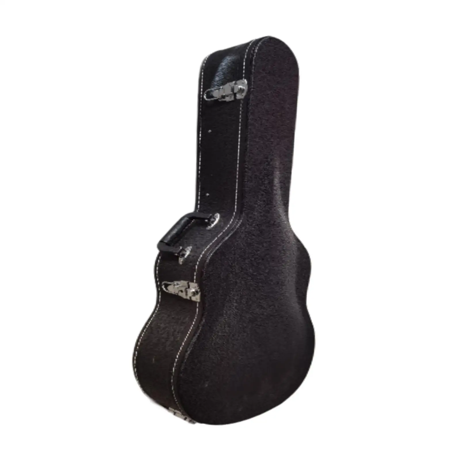 Acoustic Guitar Hard Shell Case PU Leather Waterproof Rigid Bag with Thick Padding for 34 Inch Guitar Travel Storage
