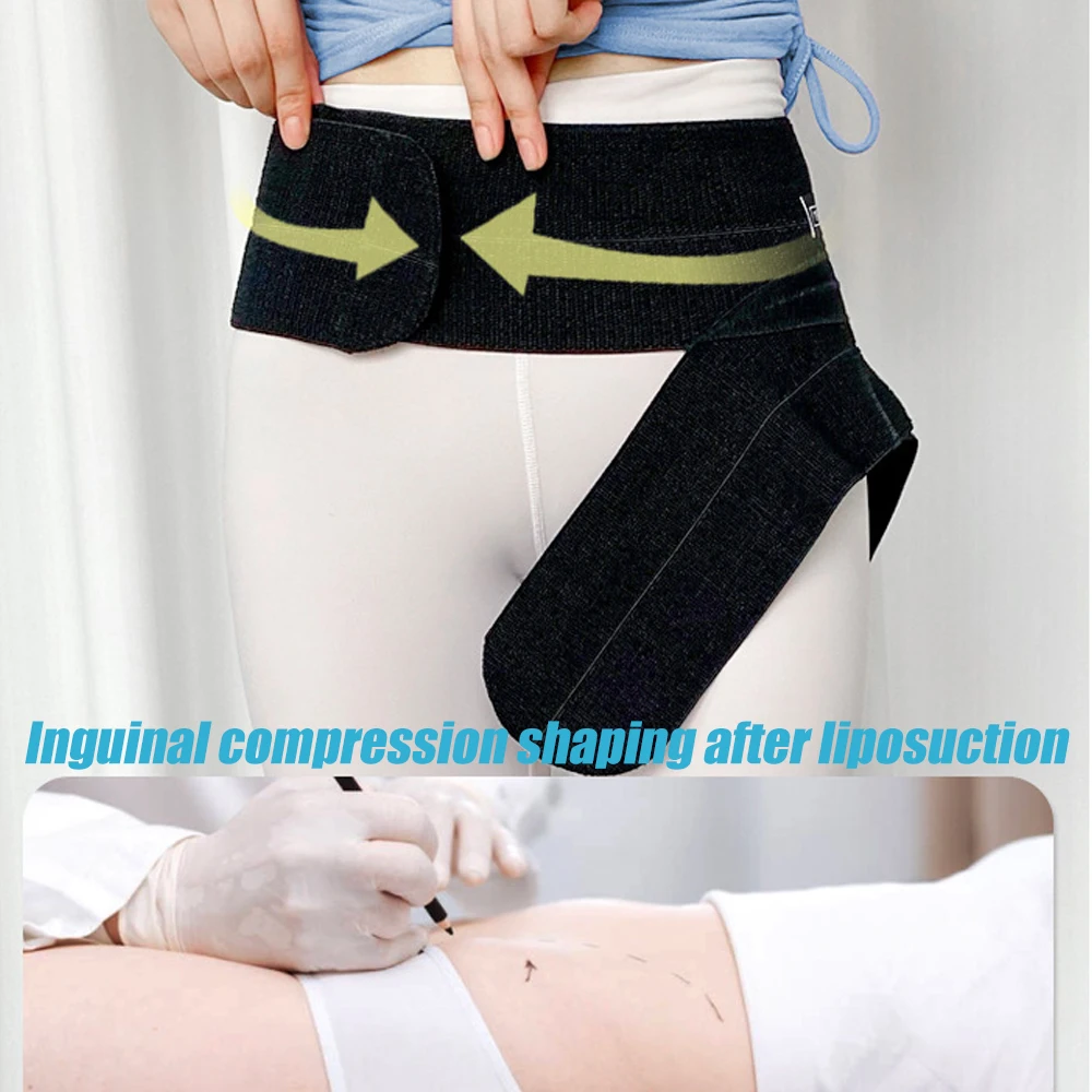BEdaw Tutore per Anca Sciatica Sollievo dal Dolore Tutore Coscia Compressione del Tendine del Ginocchio Stabilizzatore per artrite all' inguine Borsite Dolore al Nervo sciatico per Unisex,M