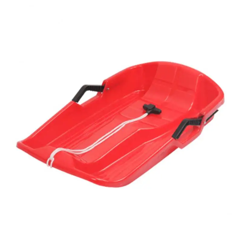 Solid Snow Sled Snow Speeder Sled Flyer Flying Board Toboggan Sledge With Pull Rope And Handles For Winter Sports