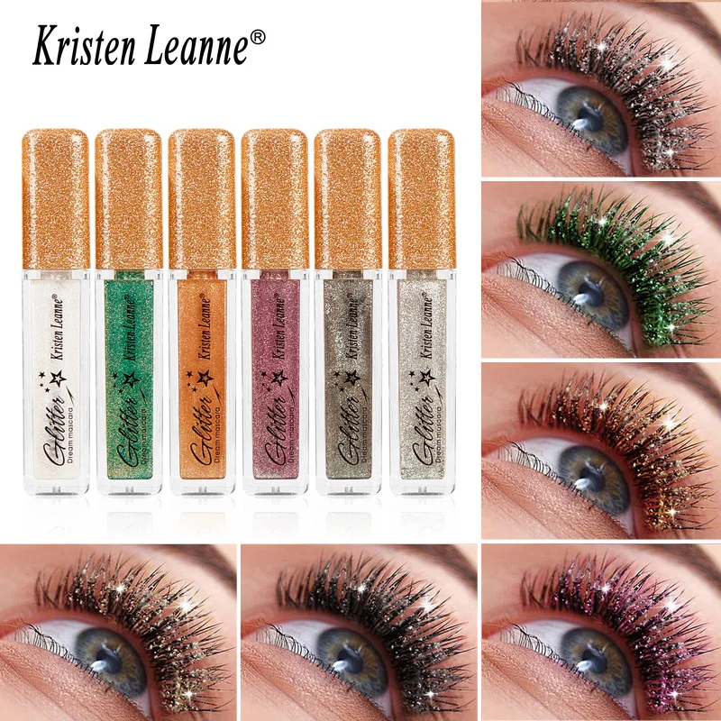 

Diamond Glitter Mascara Highlighter Bling Colored White Mascara Waterproof Long Lasting Curling Thick Shiny Eyelashes Mascara
