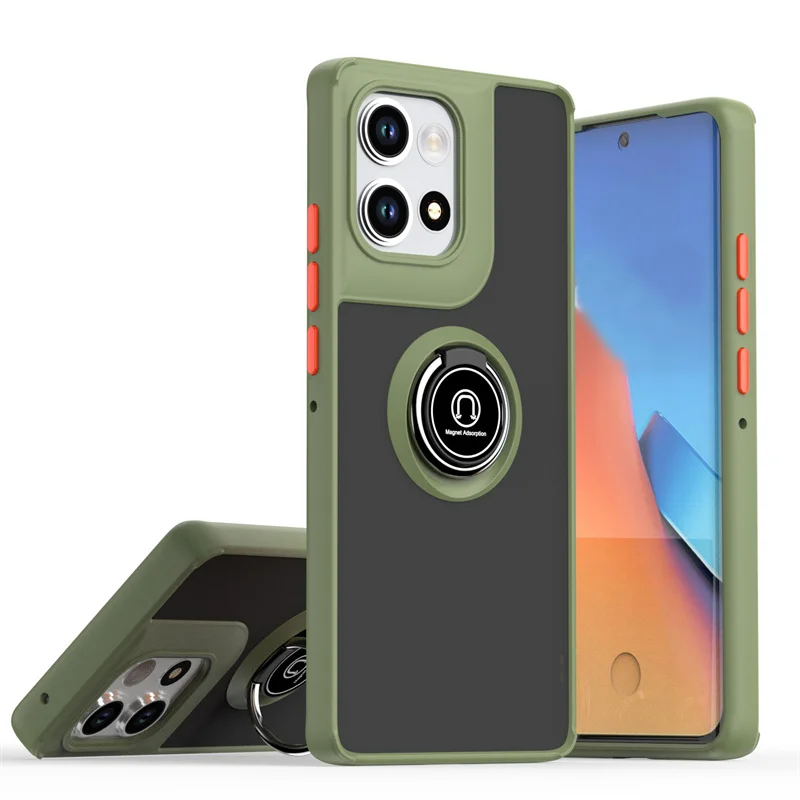 Armor Matte Shockproof Case with Magnetic Ring Holder and Stand