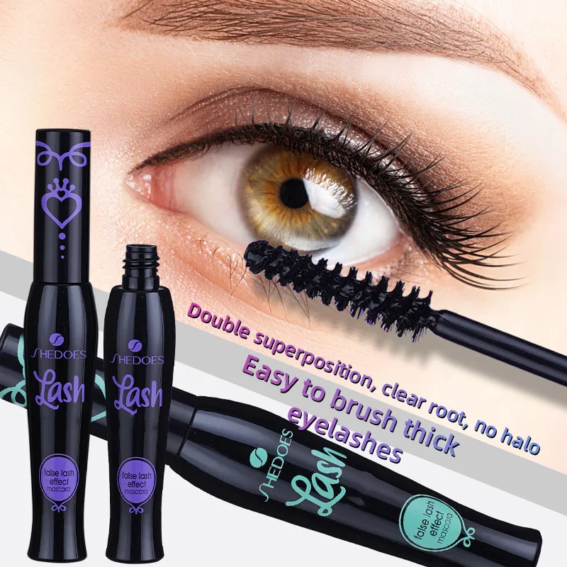 

Shedoes Waterproof and Sweat Proof Eye Black Thick Long Curly Natural and Durable No Clumping Smudging Lasting Women's Cosmetics