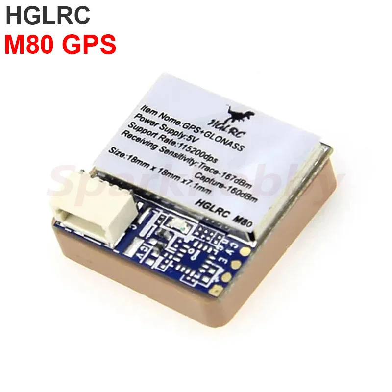 

GPS-модуль HGLRC M80 с ГЛОНАСС/GALILEO/QZSS / SBAS/BDS, запасная часть 5 в 9,4 г для FPV гоночного дрона, мультикоптера RC