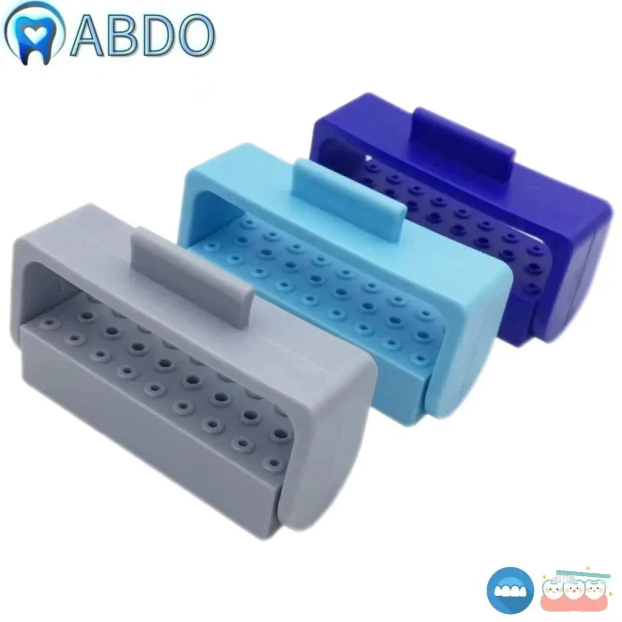 

26 Holes Dental Burs Drill Box Autoclave Sterilizer Case Disinfection Endo Files Holder Box Dentist Tools Materials