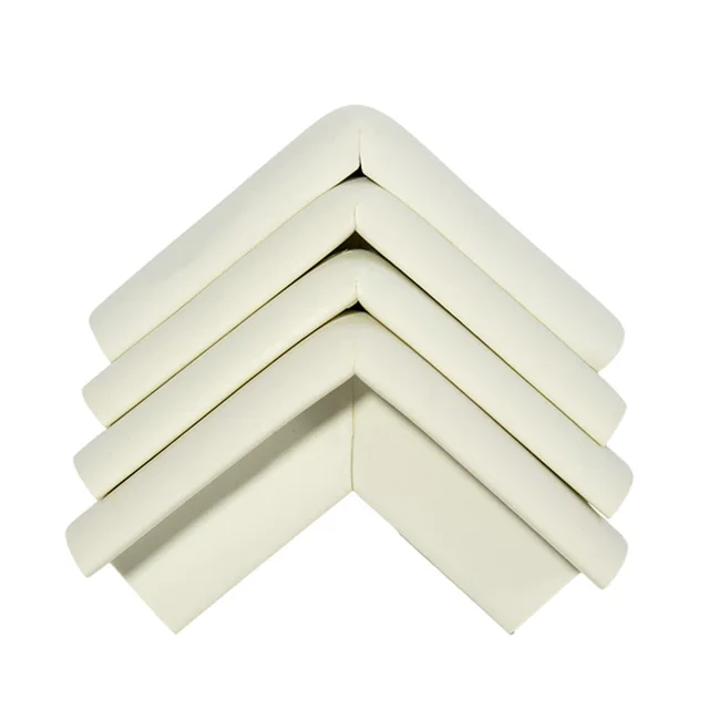 4Pcs Child Baby Safety Silicone Protector Table Corner Edge Protection Cover Children Anticollision Edge & Guards white
