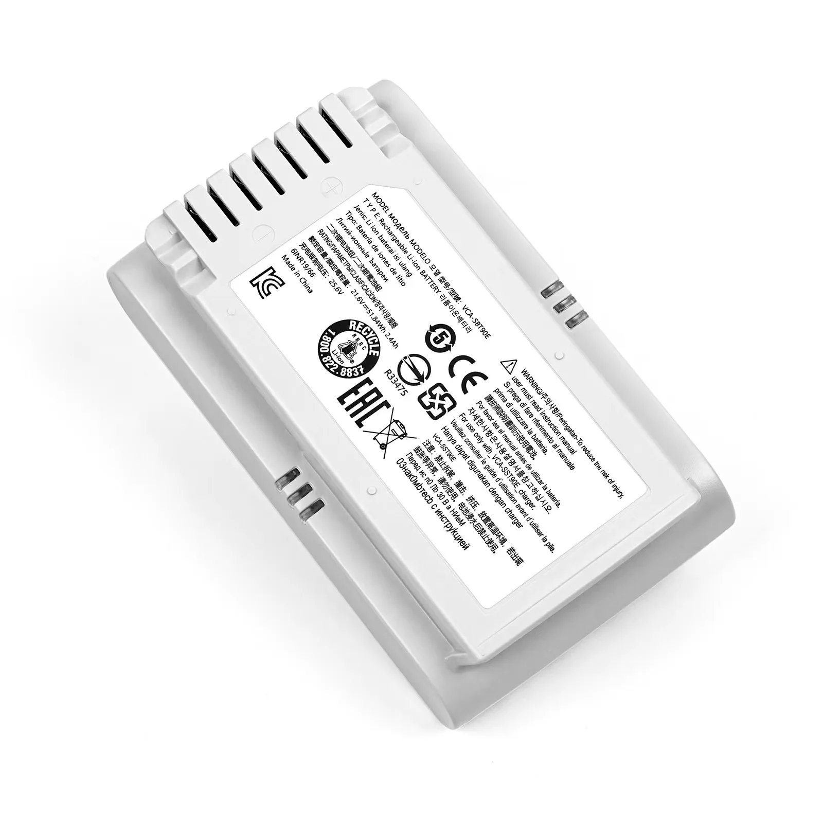 Rechargeable Battery Vacuum Cleaner Battery Battery Replacement 21.6V 2400mAh for Samsung JET70 VS15T7032P4 VCA-SBT90E vacuum cleaner