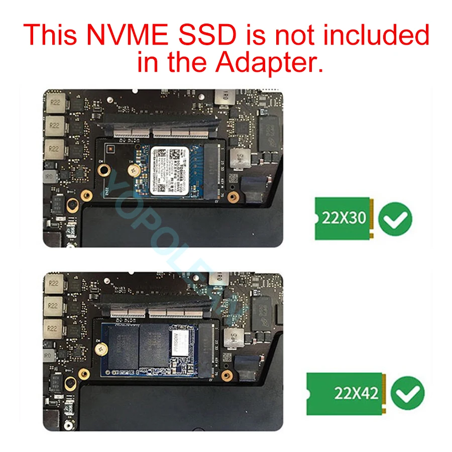 Adaptateur M2 NVMe Pour MacBook Pro A1708 (2016-2017) - Mise à Niveau SSD, Neuf, Origine Allemagne