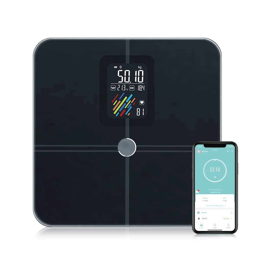 

Smart Scale for Body Weight Fat, Digital Bathroom Weighing Machine for Accurate BMI Muscle Mass Composition, Home Use