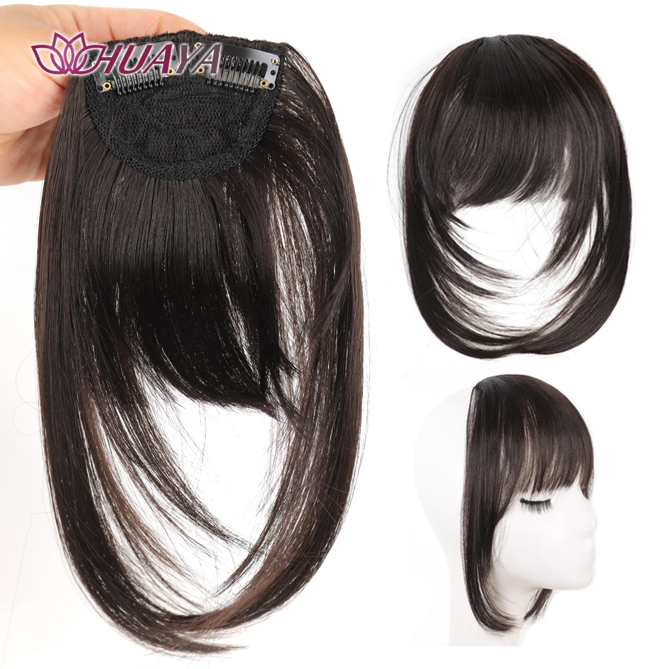Synthetic Fake Bangs Hair Extension Front Fringes Hairpiece Black Brown Hair Accessories for Women