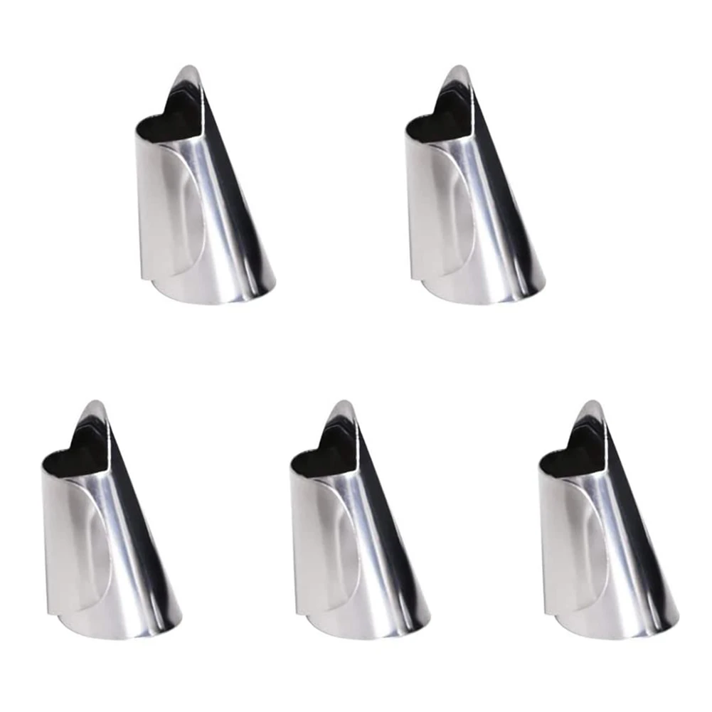 Description Picture 2 of item5pcs Home Stainless Steel Kitchen Cutting Protection Tools Finger Protectors Peanut Sheller Vegetable Nuts Peeling Finger Guard