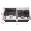78*43*21cm Stainless Steel Sink With a Drainage Basket And a Set Of Sewer fits Kitchen & Bathroom 3