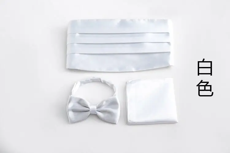 Schwarzer Mann Kummerbunds Bowtie Hanky Korsett Gürtel für männliche Hochzeit Bowtie Tasche Herren Kummerbund Smoking Anzüge Party Zubehör – Detail 5