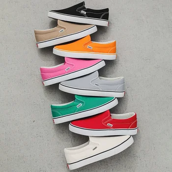 Women's Canvas Slip-On Shoes Summer 2025 Korean Style Lazy Person's Footwear Street Fashion Casual Sneakers Flat Rubber Sole 1