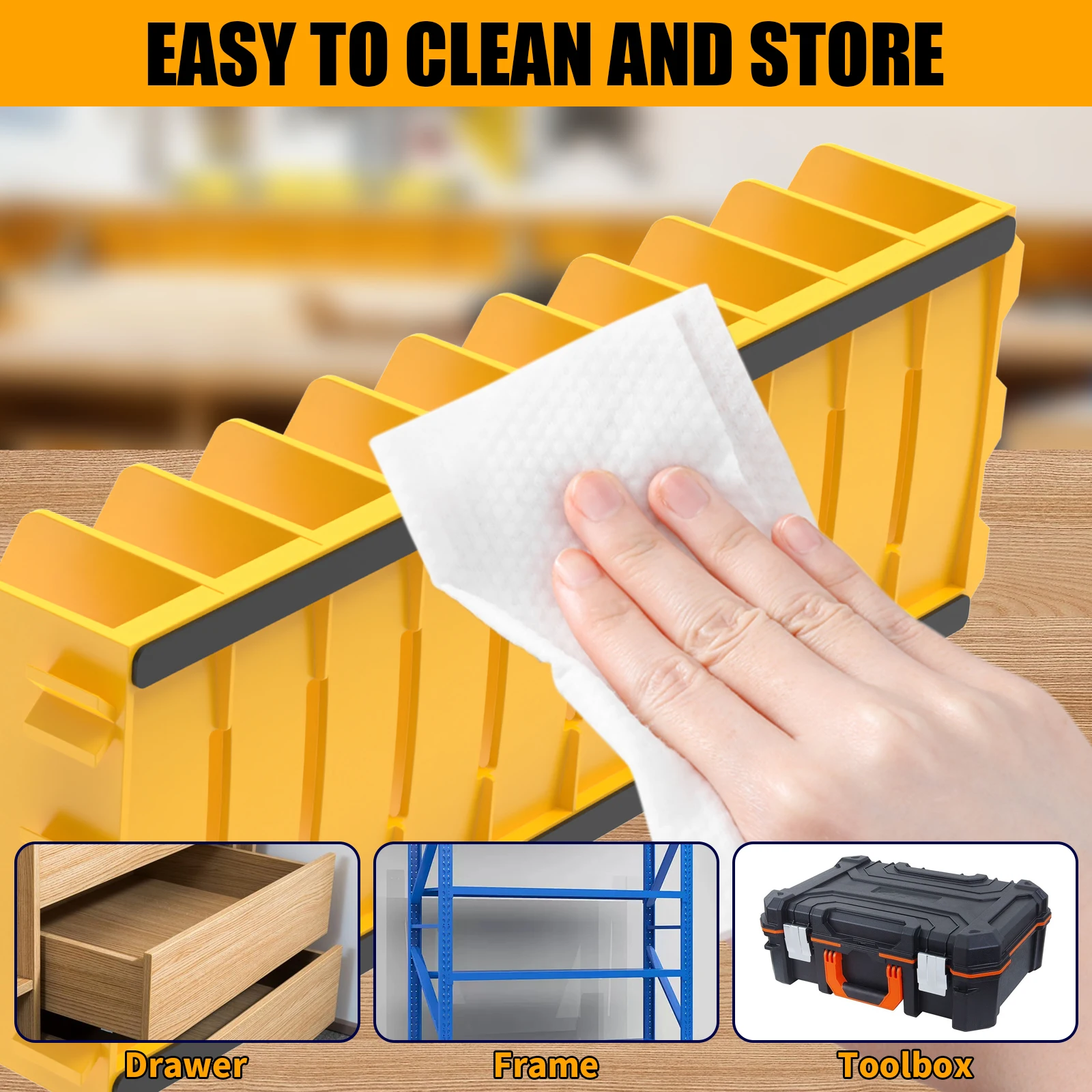 Plier Organizer Rack 10 Slots Pliers Cutters Organizer Rack Extendable Design Easy Storage Space-Saving Tools Storage
