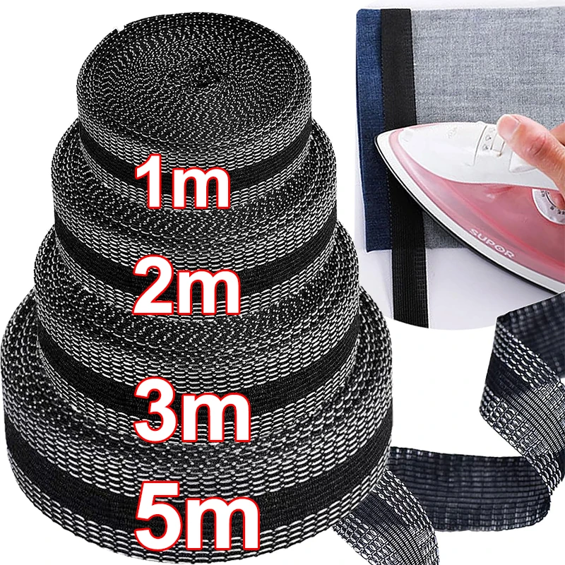 Self Adhesive Fabric Tape 1/2/3/4/5M Self-Adhesive Pant Paste Tape For Pants Edge Shorten Trousers Patch DIY Sewing