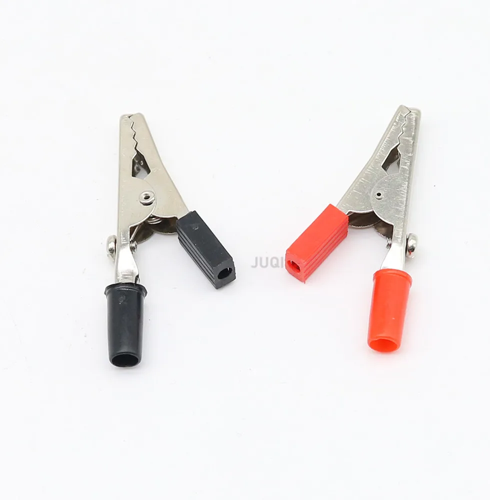 Alligator Clips Test Clip Test Leads Test Hooks Clips Electric Test Clamp Electrical Clamp 1/2/5/10pcs Insulated Crocodile clip Plastic Handle Cable Lead Test Charging Clamp Metal Crocodile Clamp 52mm