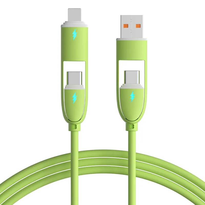 Universal 4-in-1 High-Speed Silicone Charging Cable
