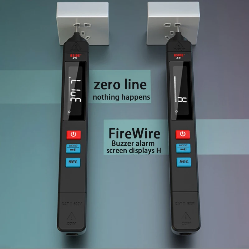 BSIDE Z1 Z5 Multimeter Digital Tester Smart Pen Type Voltage Detector DC AC Capacitance Ohm NCV Hz Diode Continuity Meter