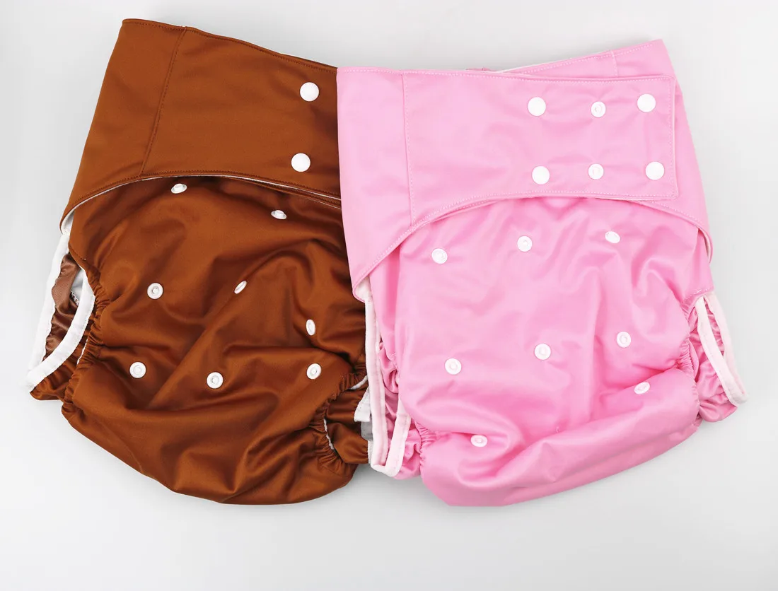 Waterproof Cloth Diapers for Adult Washable Reusable Adjustable Size Urine Diapers for Old People Patients Postpartum