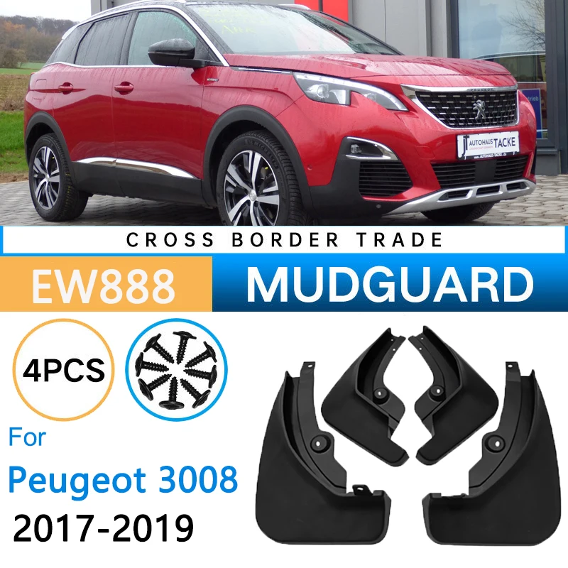 

Передние и задние колеса, Автомобильные Брызговики для Peugeot 3008, 4008, 2017, 2018, 2019, P84, Детские Брызговики, грязеотталкивающий клапан