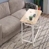 27.5" Mobile Small Rolling Computer Desk, Folding Laptop Cart Table with Wheels, Portable Office Desk for Small Sp 4
