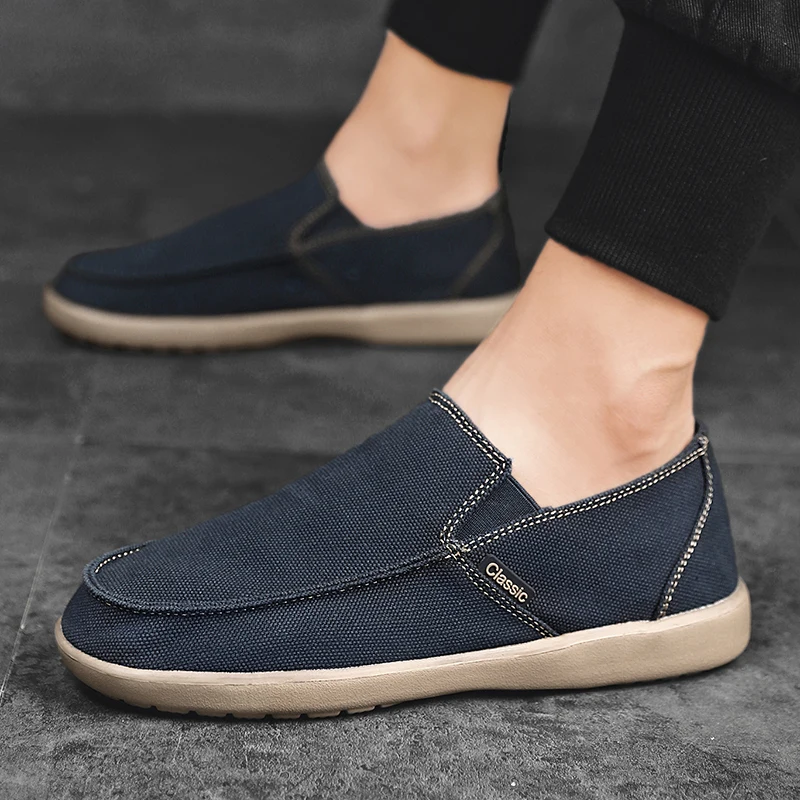 

Spring Men Casual Shoes Autumn New Men Canvas Shoes Classic Mens Loafers Fashion Slip on Flat Driving Shoes Zapatillas Hombre