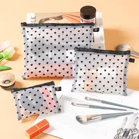 1Pcs Hot Mini Transparent Heart Makeup Bag Women Portable Lipsticks Cosmetic Storage Pouch Ins Clear Ctue Small Make Up Bag 4