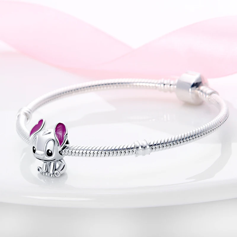 925 Sterling Silver Halloween Stitch Dumbo Princess Charms Bead Women Original 925 Bracelet DIY Jewelry Pendant Gift For DISNEYS