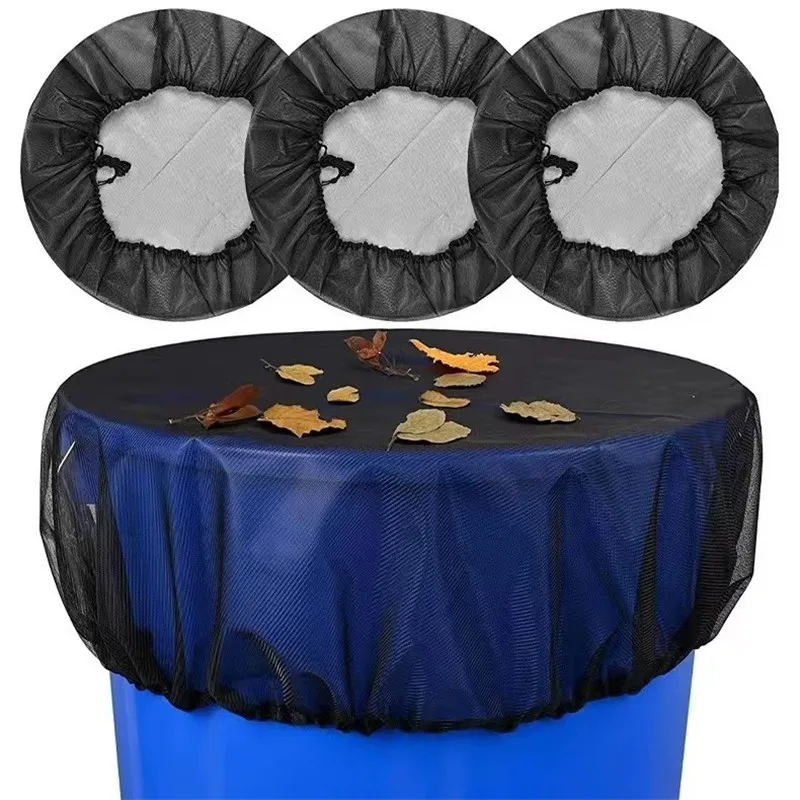 60-100cm Mesh Cover Netting for Rain Barrel Water Collection Bucket Raindrop Anti-fall Leaves Filter Net Water Protection Tools