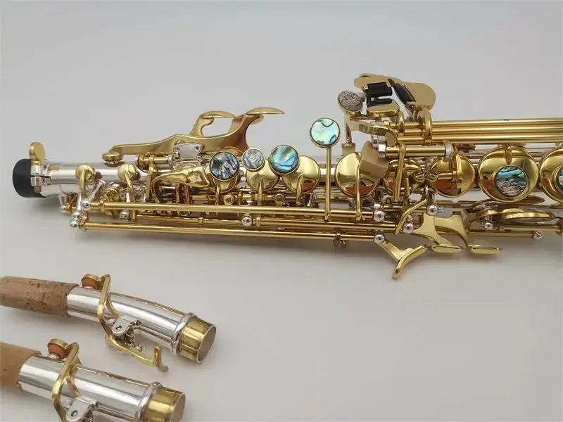 

Made in Japan Soprano Saxophone S-992 Silvering Gold Key With Case Sax Soprano Mouthpiece Ligature Reeds Neck