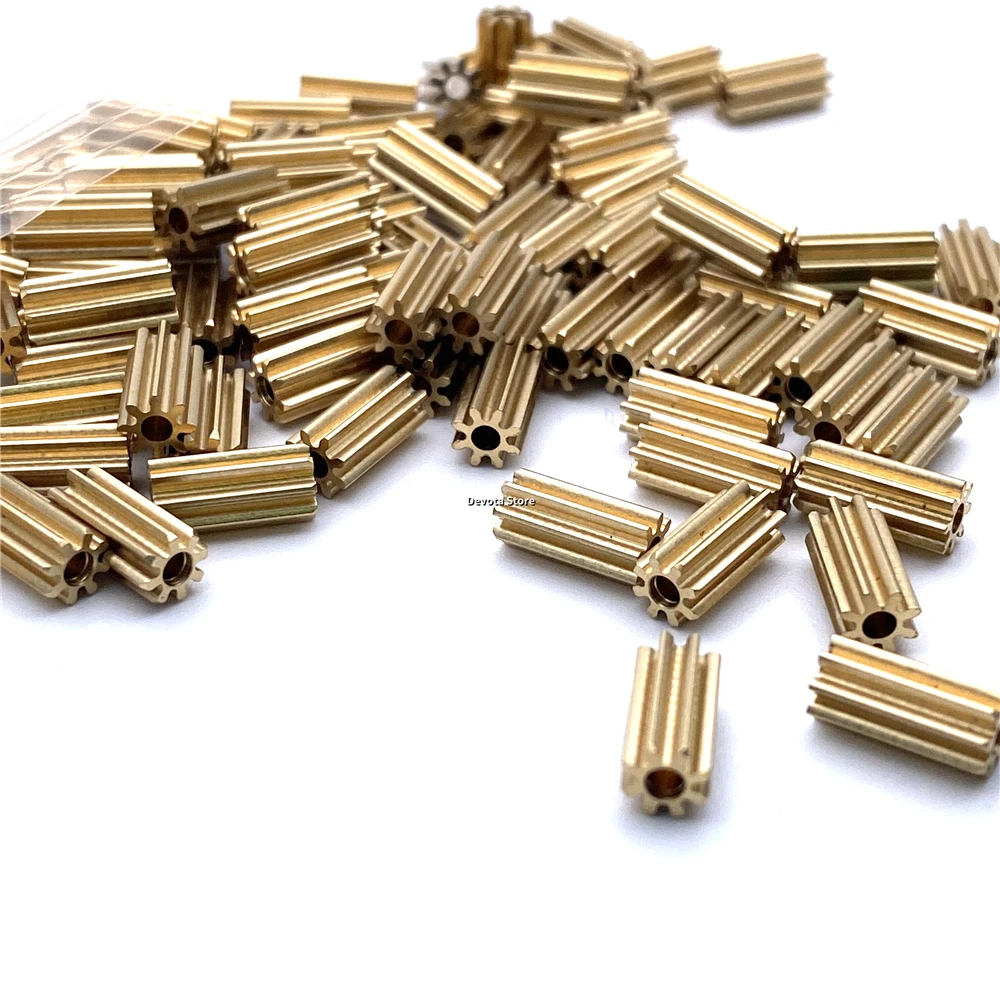 8/10 Teeth Small Copper Gear M0.5 DIY Model 0.5M 8T 10T Hole 2mm Thickness 10mm transmission gear