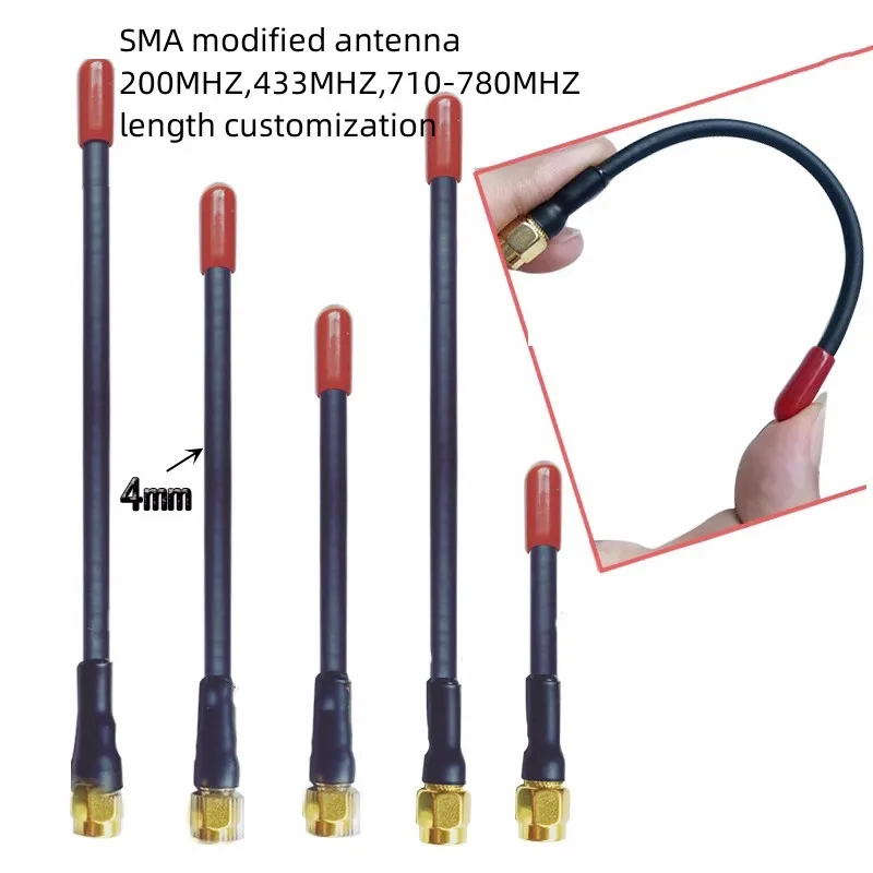SMA 수 안테나 길이 맞춤 가능, 200, 433, 540, 650, 750/600 MHZ 