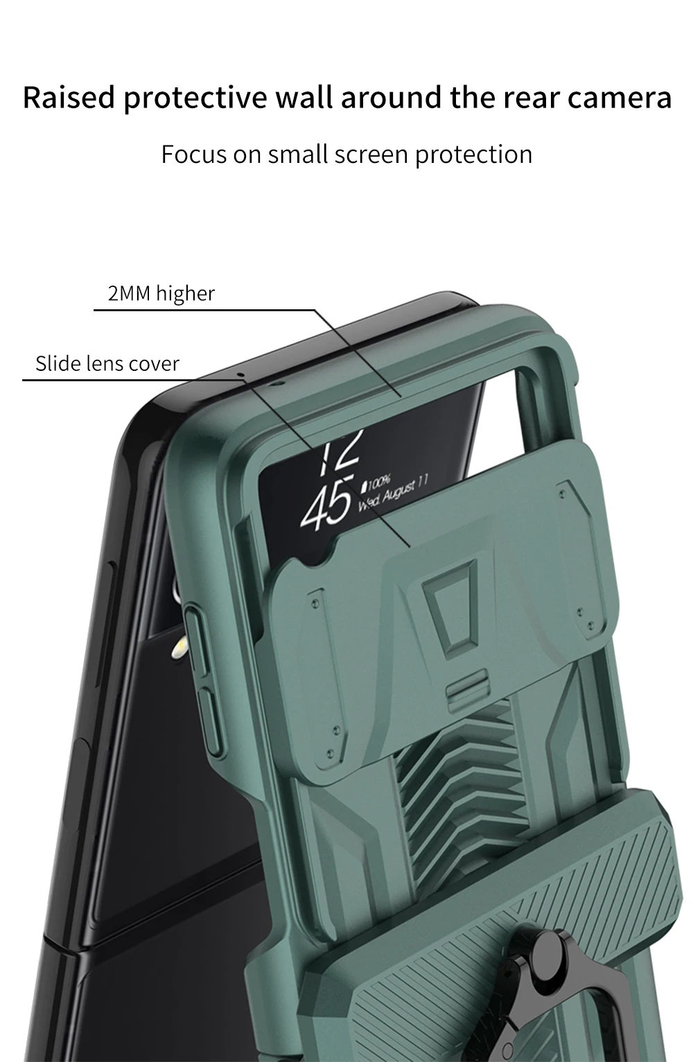 galaxy flip3 case עבור Samsung Galaxy Z Flip 3 5G מקרה יוקרה מגנטי ציר מצלמה שקופיות הגנת טבעת מחזיק קשיח כיסוי עבור galaxy Z Flip3 מקרה z flip3 cover