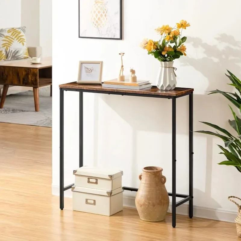 Modern Minimalist Entrance Table Iron Art Entrance Long Table American Living Room Wall Office Desk Strip Desk Narrow Edge Table 1