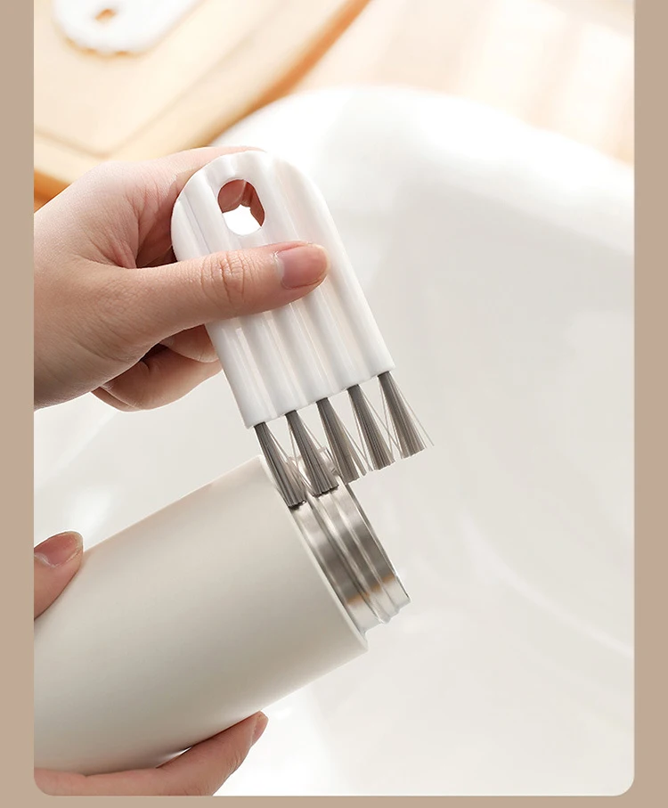 Keyboard Cup Lid Cleaning Brush Kit with Soft Brush and Multi-Function Tools Cleaner Keycap 6