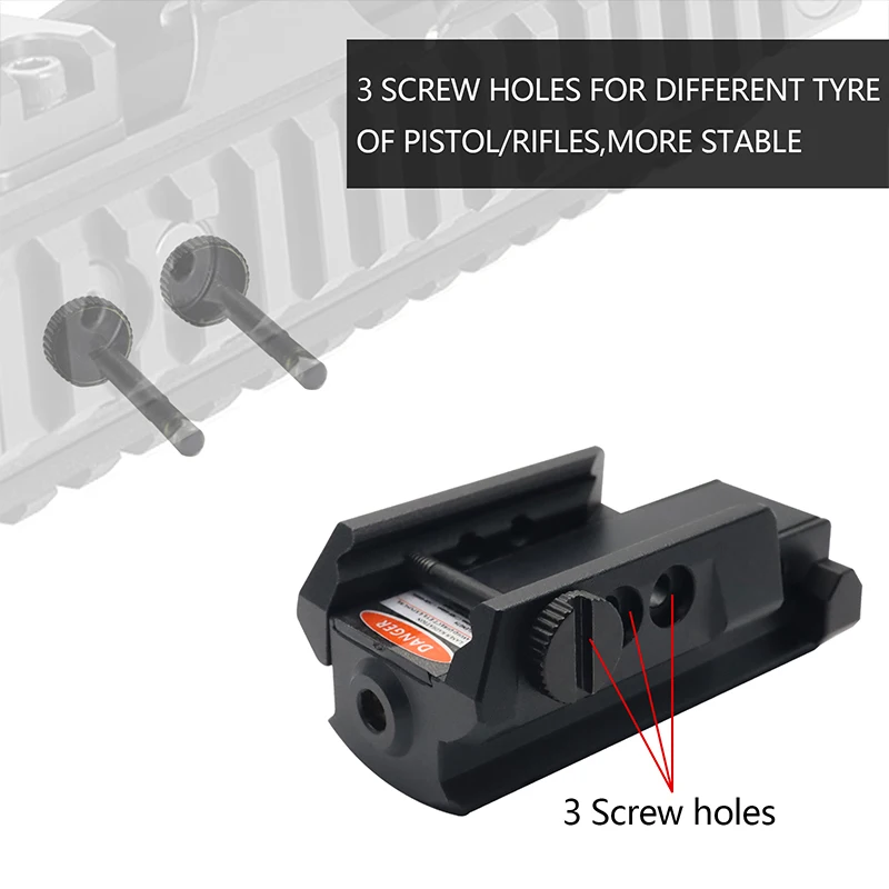 Hunting Red Dot Laser Sight Laser Wavelength 650nm Picatinny Rail Sight for Rifle Glock Pistol Airsoft Aiming Shooting Tactical
