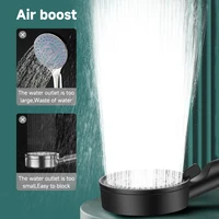 5 Modes Pressure Boost Shower Head Multifunction Adjustable Large Water Nozzle Massage Bathroom Accessory 2