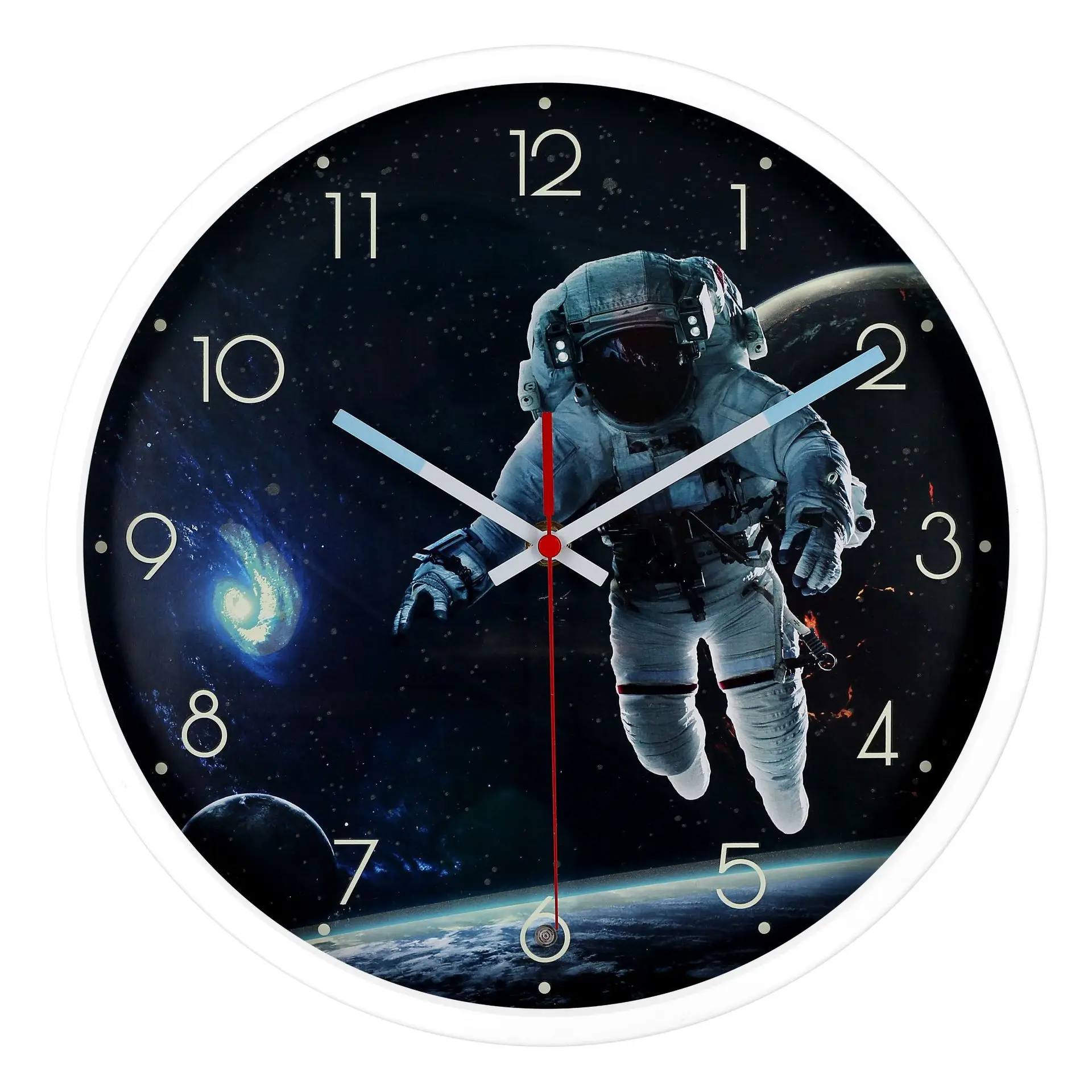 

Fashionable new intelligent voice-controlled luminous wall clock silent travel time bedroom living room wall clock starry night