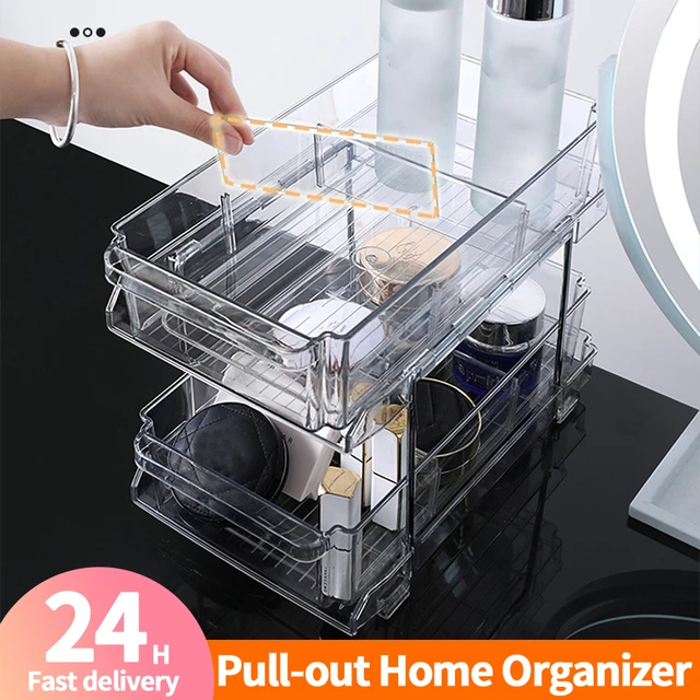 Pull Out Basket Sliders 2 Pieces Sliding Cabinet Organizer Box Tracks For  Easy Access Effective Tools To Turn Storage Bin Into - AliExpress