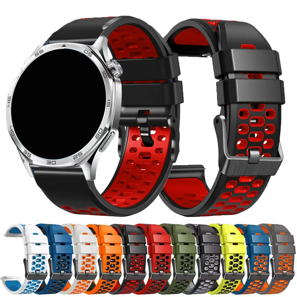 Breathable 22mm Silicone Watch Strap - Ocean Vertical Series