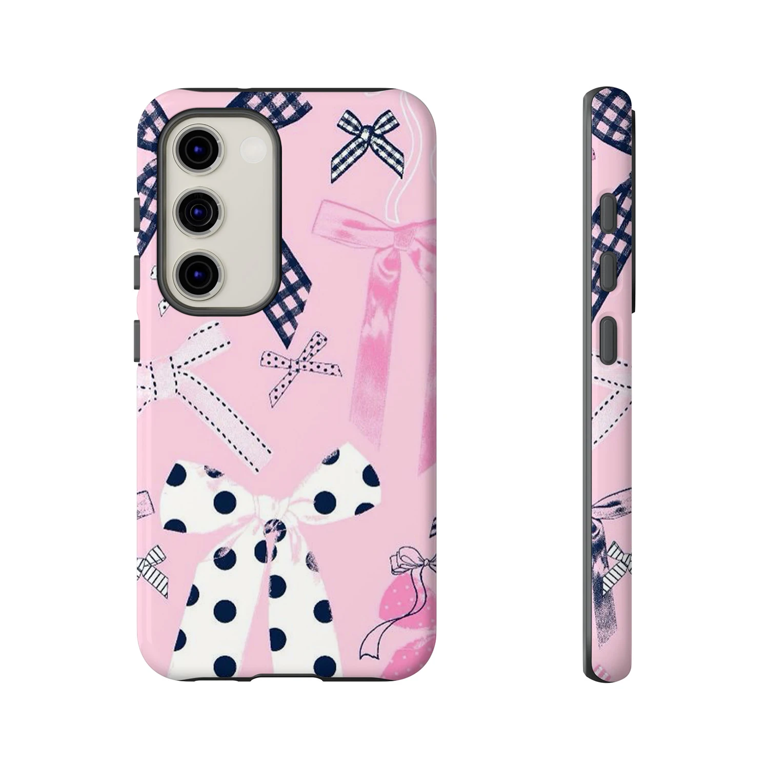 Charming Pink Bow Accent Phone Case