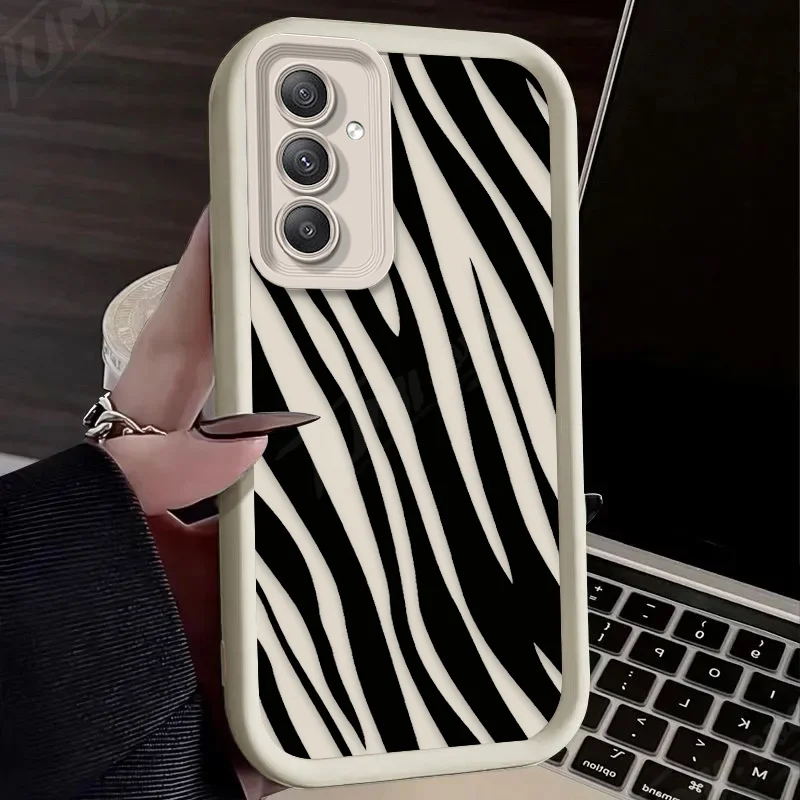 Stylish Black Leopard Zebra Print Protective Phone Case