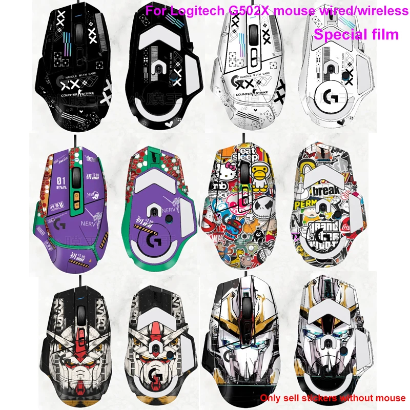 Rato sem Fio Matte Sticker Adequado para Logitech G502 x Plus Proteção Especial Tudo Incluído Filme de Substituição Acessórios
