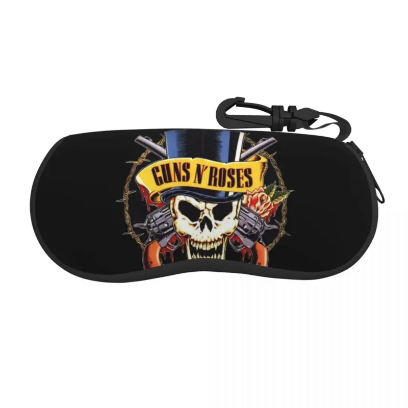 

Guns N Rose Logo Heavy Metal Shell Eyeglasses Case Men Women Cool Glasses Case Sunglasses Box Pouch