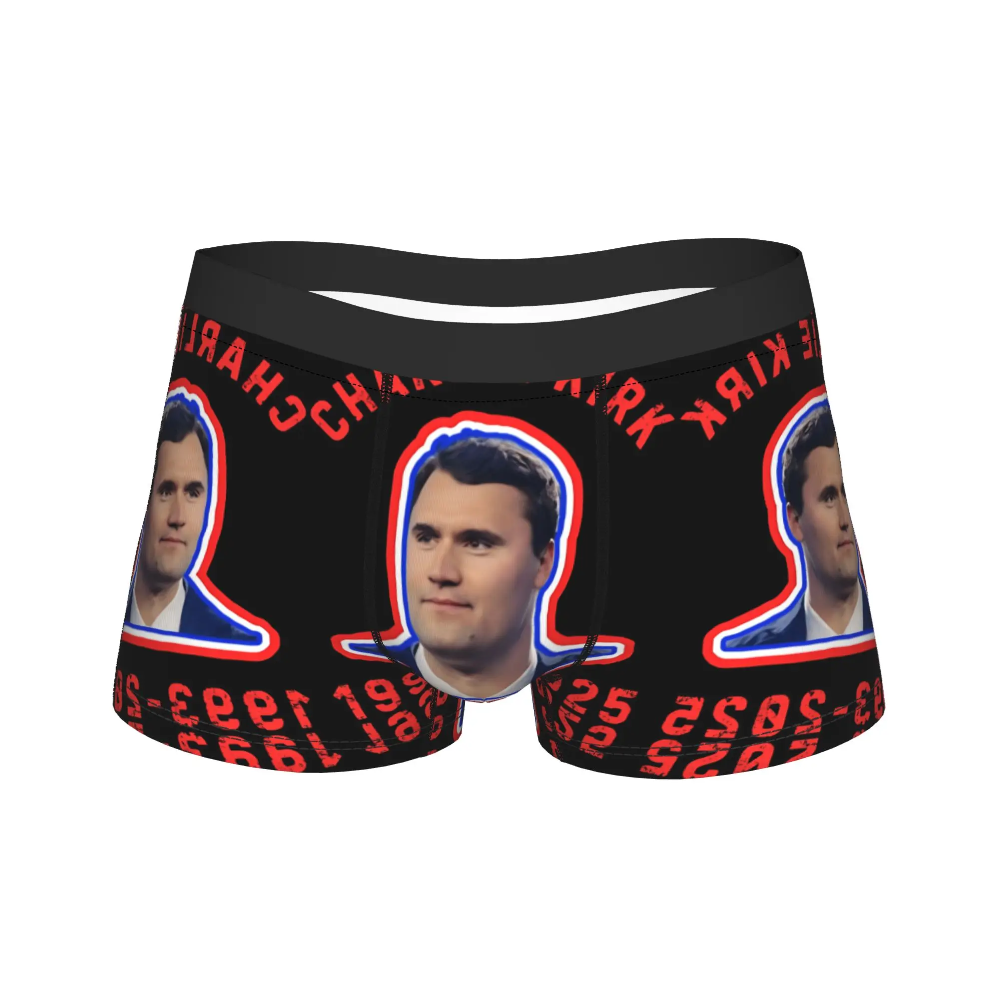 Charlie Kirk Underwear Males Panties Customs Breathable Trunk Hot Sale Boxer Brief Big Size 2XL